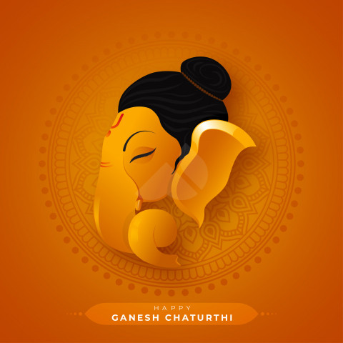 Happy ganesh chaturthi indian festival celebration background ve