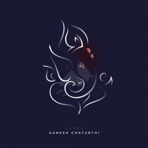 Happy Ganesh Chaturthi Greeting Design Template