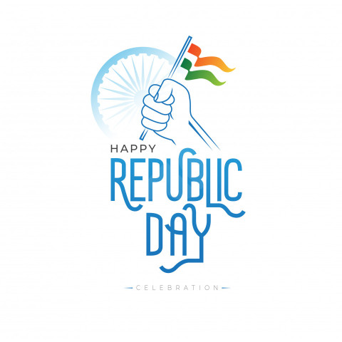 Indian Happy Republic Day Typography Design Template