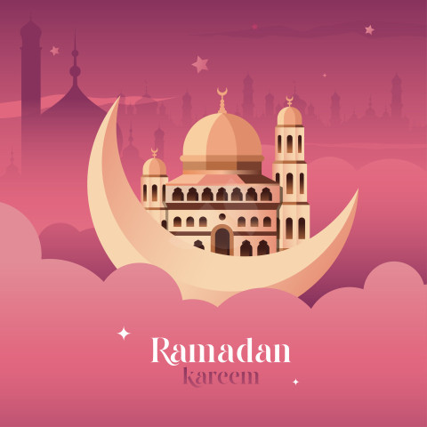 Ramadan Kareem festival season vector greeting design template