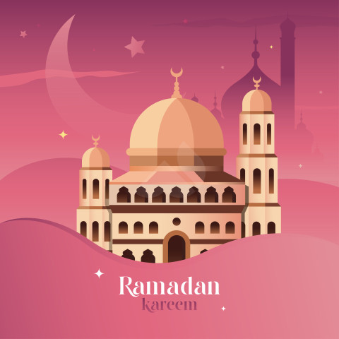 Ramadan Kareem festival season vector greeting design template
