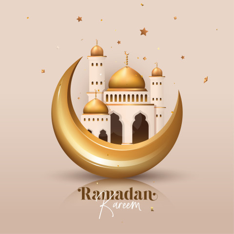 Ramadan Kareem festival season vector greeting design template
