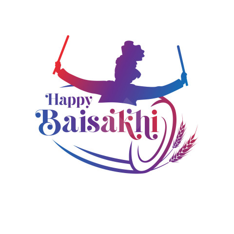 Happy baisakhi festival vector design background