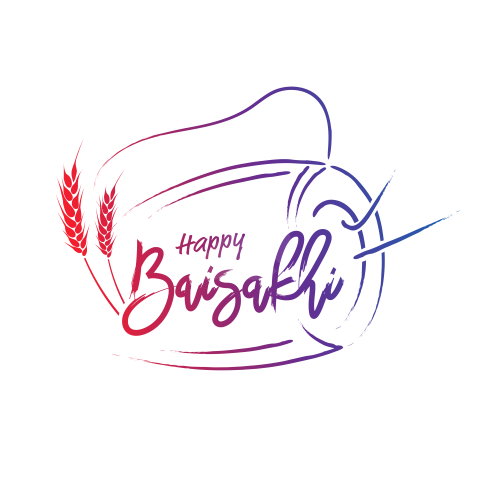 Happy baisakhi png design template