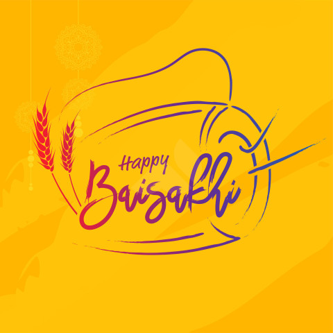 Happy baisakhi festival social meadia post design