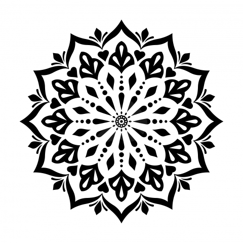 Decorative Round Floral Mandala Ornaments