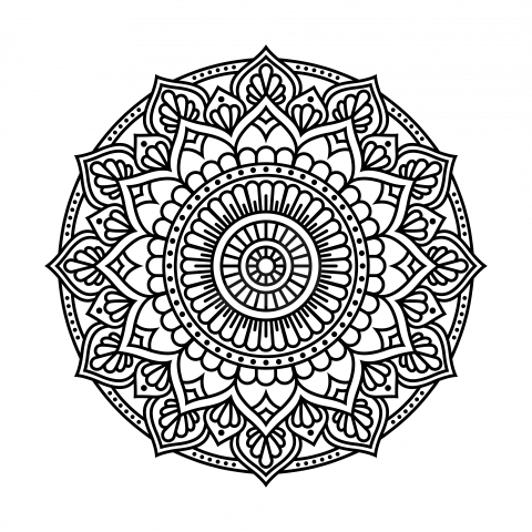 Decorative Round Floral Mandala Ornaments Design