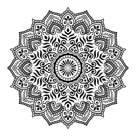 Decorative Round Floral Mandala Ornaments Design