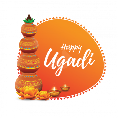 Happy Ugadi Wishes Sticker Greetings Template