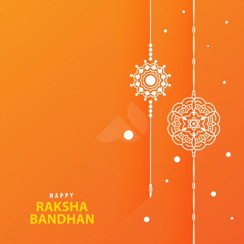 Happy Raksha Bandhan Greeting Design Template